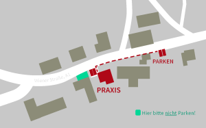 Route zur Wiener Straße 6, 3371 Neumarkt/Ybbs und Parkplätze